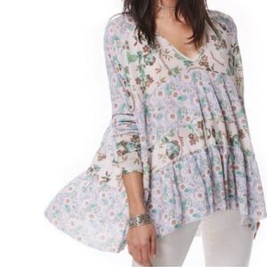 Free People Isabelle Swing Floral Tunic